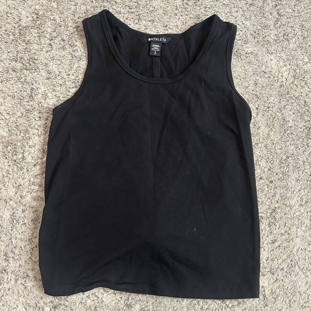 Athleta Tank Women's Small Black Tie Back Athletic